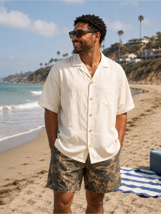 Jamaica Jaxx Other - Jamaica Jaxx Men's Cream Short Sleeve Shirt
